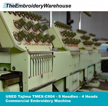 USED TAJIMA TMFX-C904 - 4 Head - 9 Needles - Commercial
